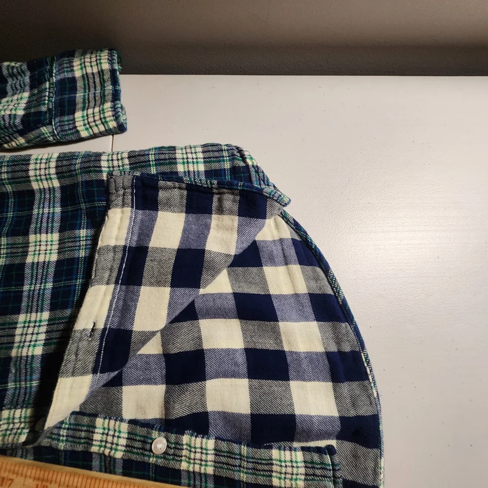 J. Crew Men's Double Weave Fabric Plaid Button-Down Shirt Size L Slim Fit Casual